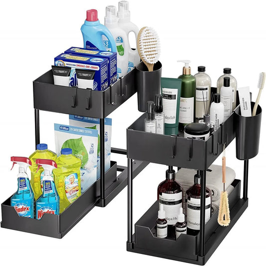 Multi-Functional Double-Layer Storage Rack & Kitchen Under-Sink organizer - Ecorix