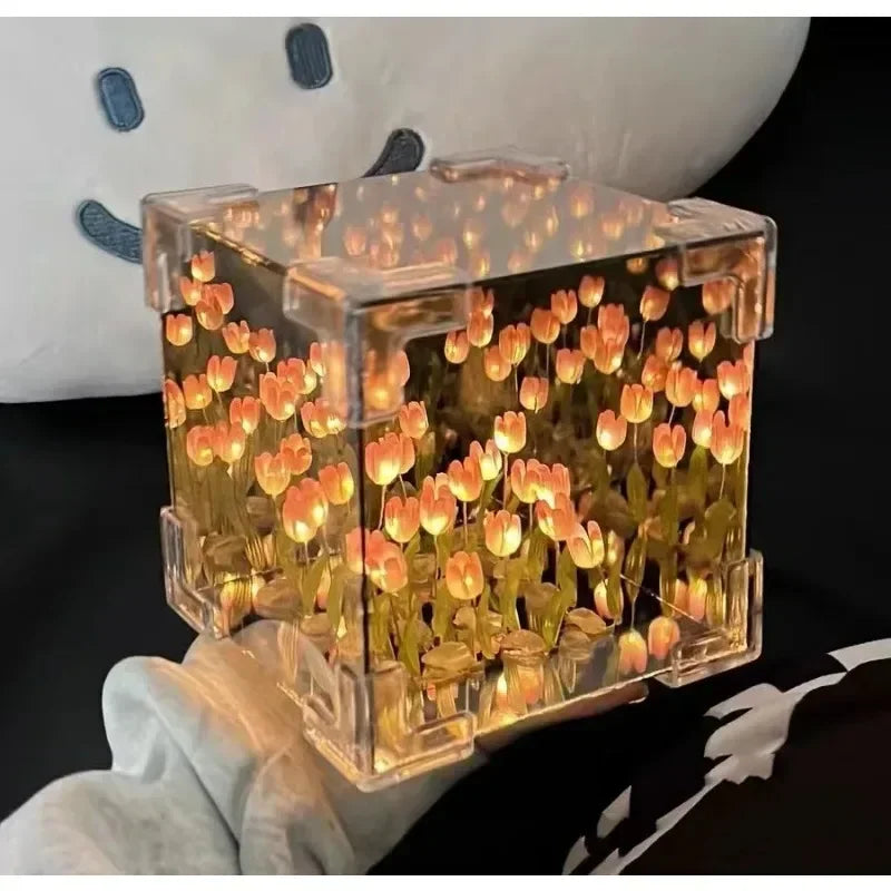 DIY Tulip Cube Small Night Lamp - Ecorix