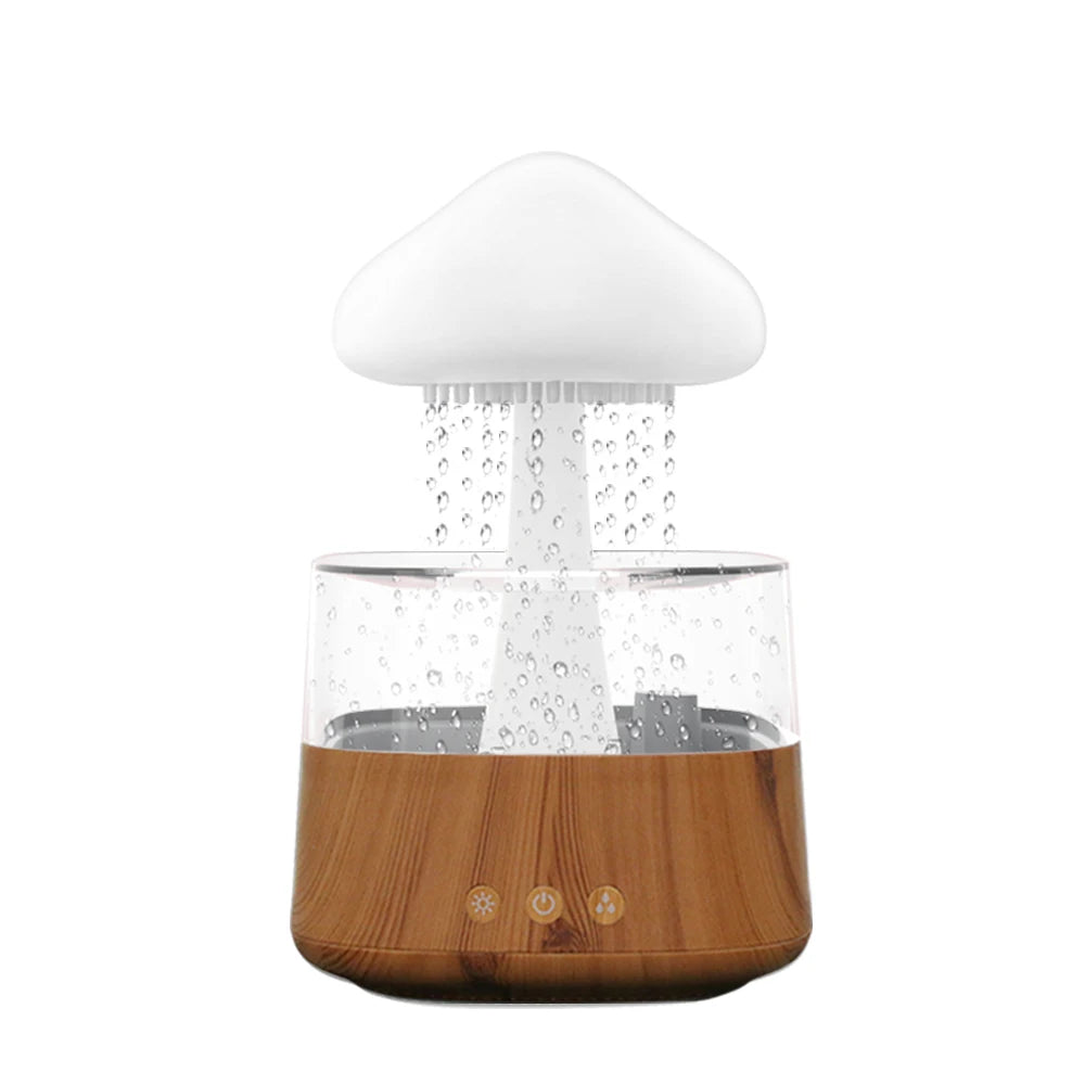 Relaxing Rain Cloud Diffuser & Humidifier with Colorful LED Lamp - Ecorix