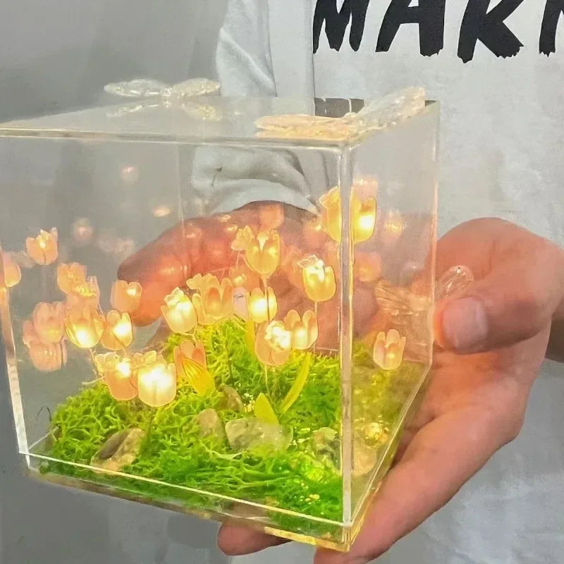 DIY Tulip Cube Small Night Lamp - Ecorix