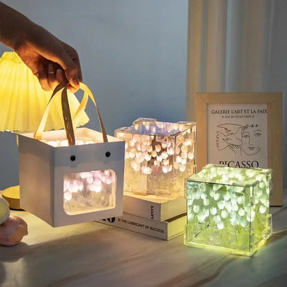 DIY Tulip Cube Small Night Lamp - Ecorix