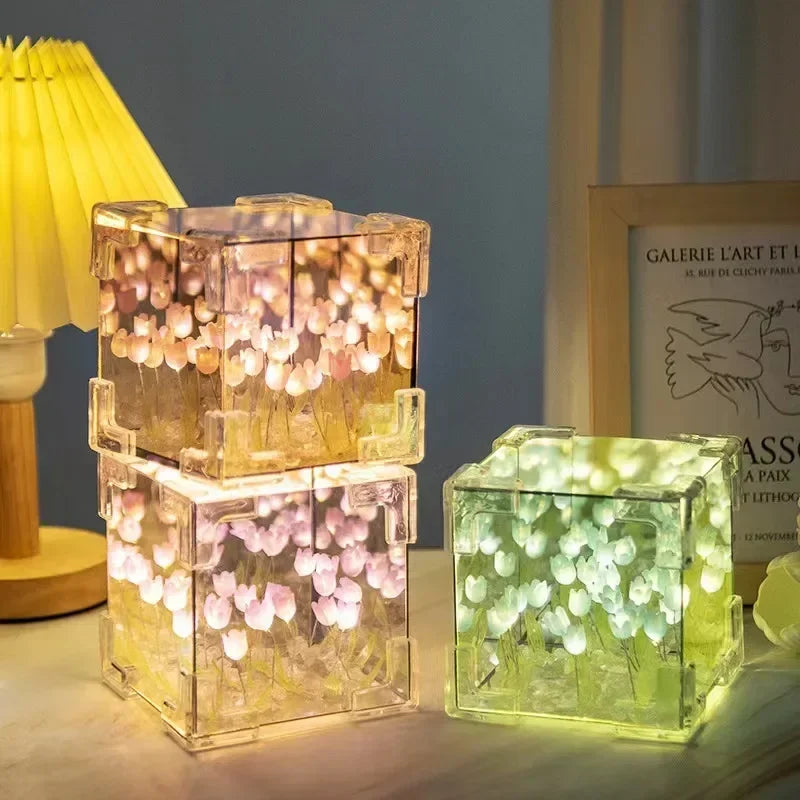 DIY Tulip Cube Small Night Lamp - Ecorix