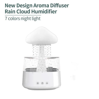 Relaxing Rain Cloud Diffuser & Humidifier with Colorful LED Lamp - Ecorix