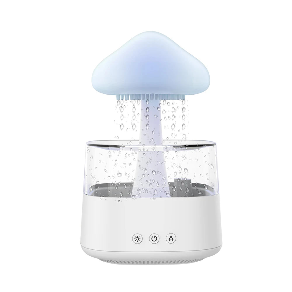 Relaxing Rain Cloud Diffuser & Humidifier with Colorful LED Lamp - Ecorix