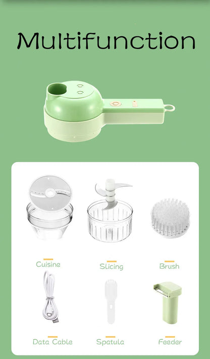 4-in-1 Wireless Vegetable Cutter: Chopper
